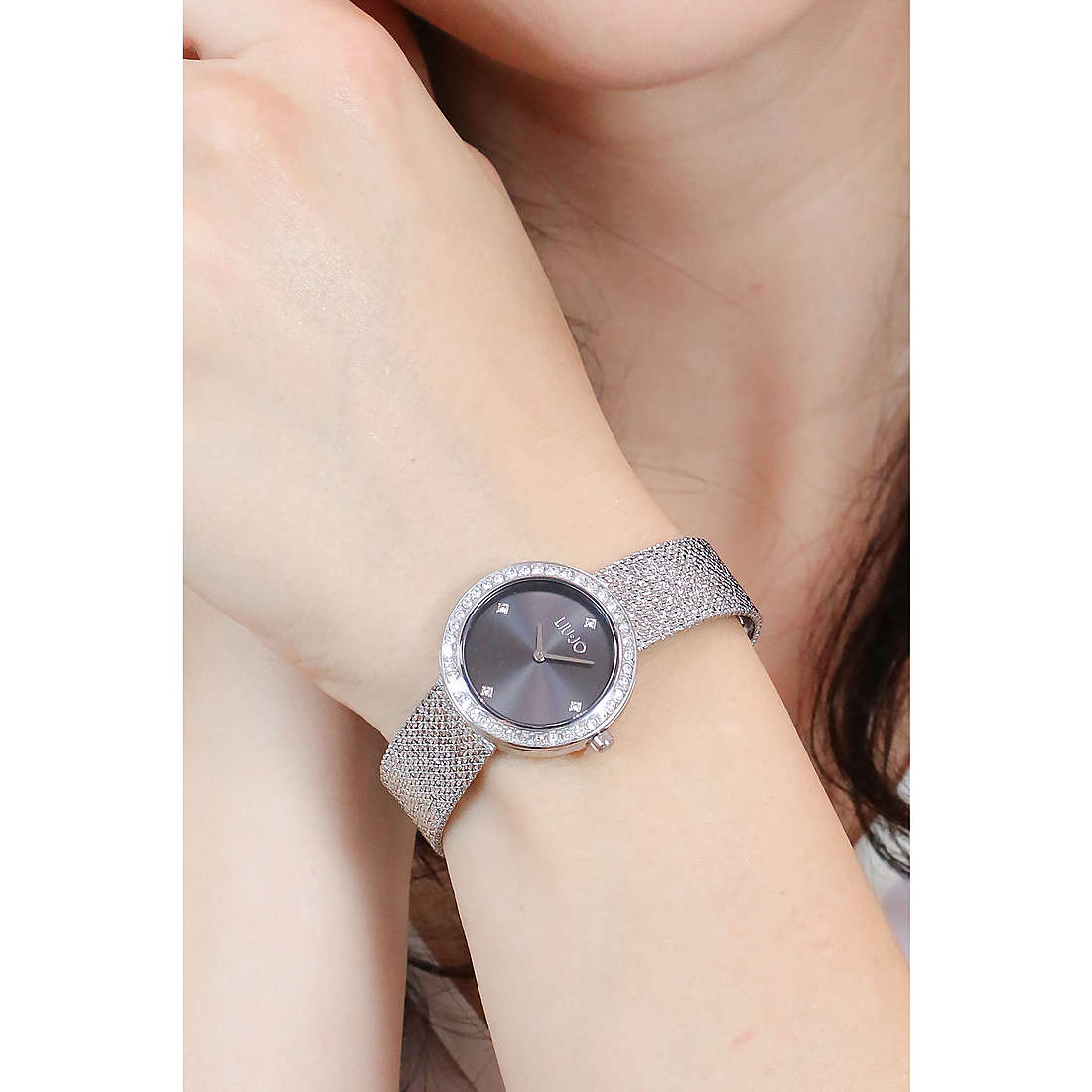 Orologio Donna Liu Jo Lightness Quarzo Solo Tempo Acciaio Zirconi Nero TLJ2139