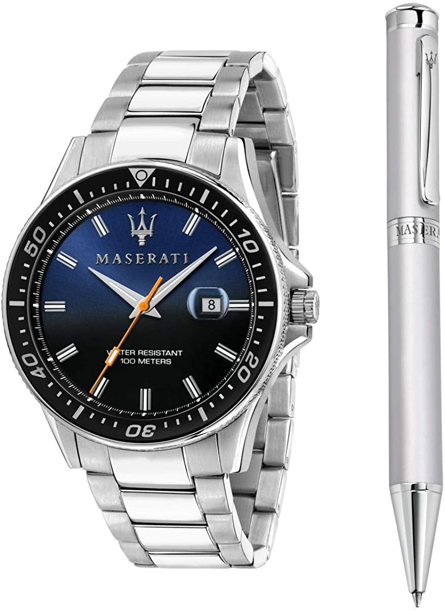 Orologio Uomo Acciaio Maserati sfida + Penna R8873612040