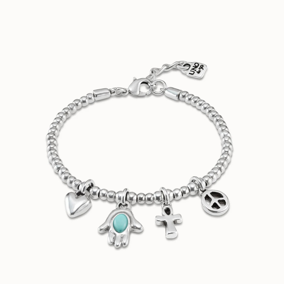 Bracciale Donna Uno De 50 Pendenti Cuore Pace PUL2331TQSMTL0U