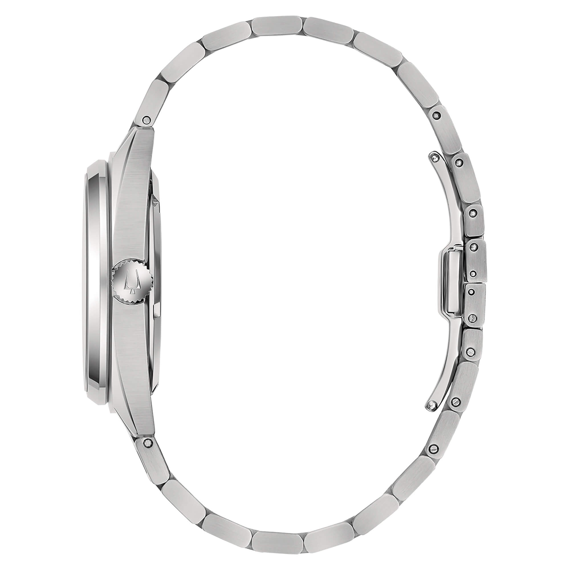 Orologio Uomo Bulova Automatico Surveyor Skelethon Acciaio Blu Open Heart 96A292