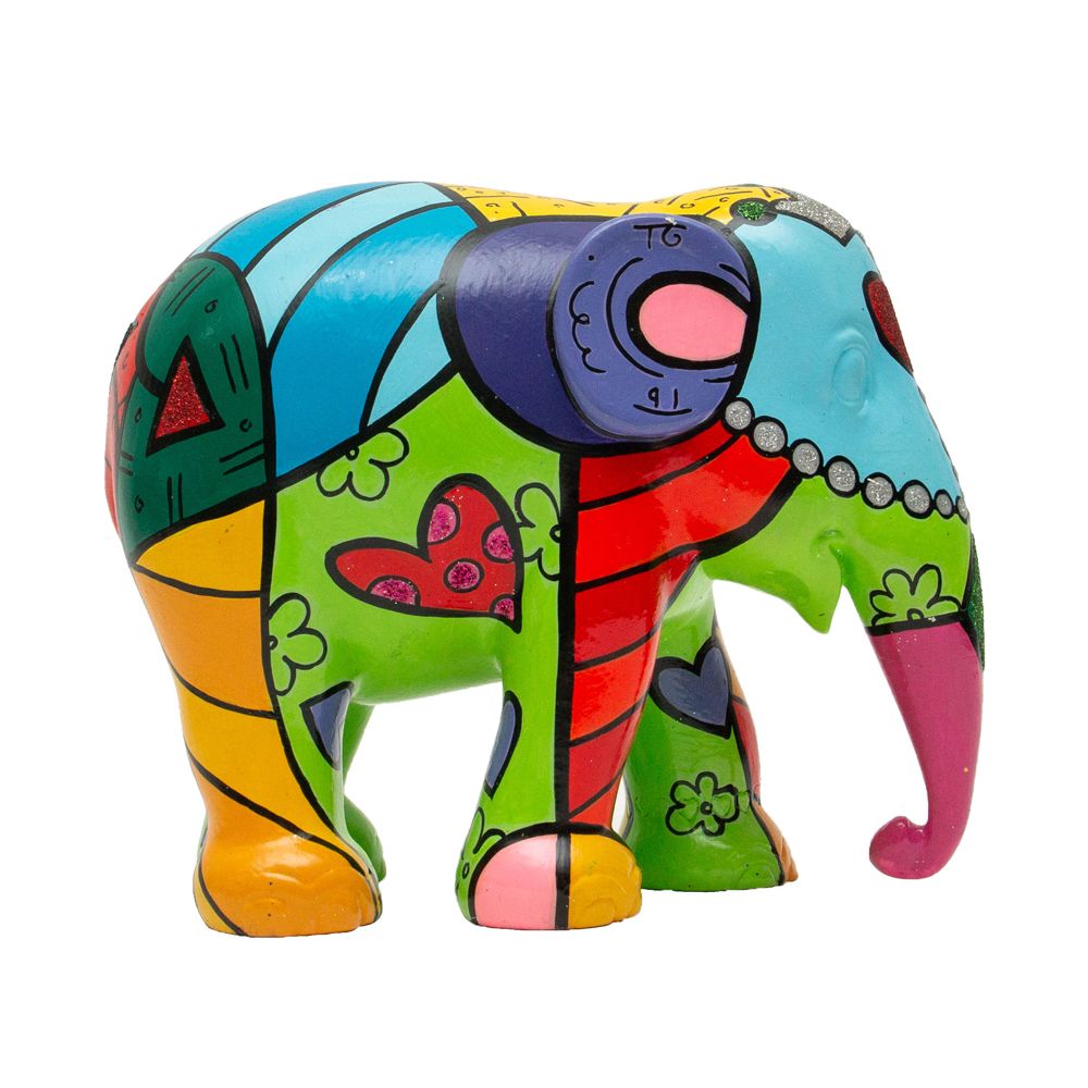 Scultura Elefante Onlylux Love 10 cm Resina Dipinto A Mano 8858831259423