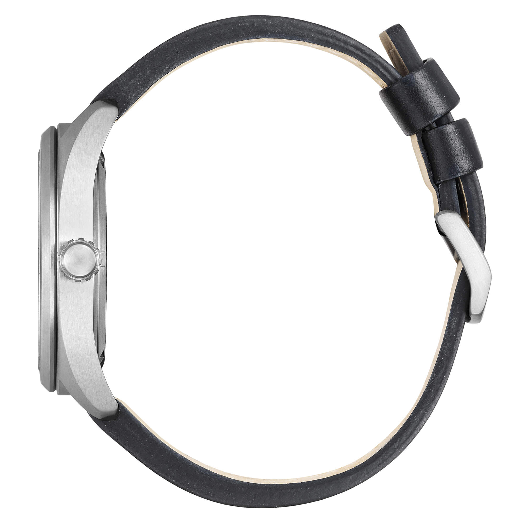 Orologio Uomo Citizen Eco-Drive Titanio Quarzo Doppia Data Pelle Nero BM8560-29E