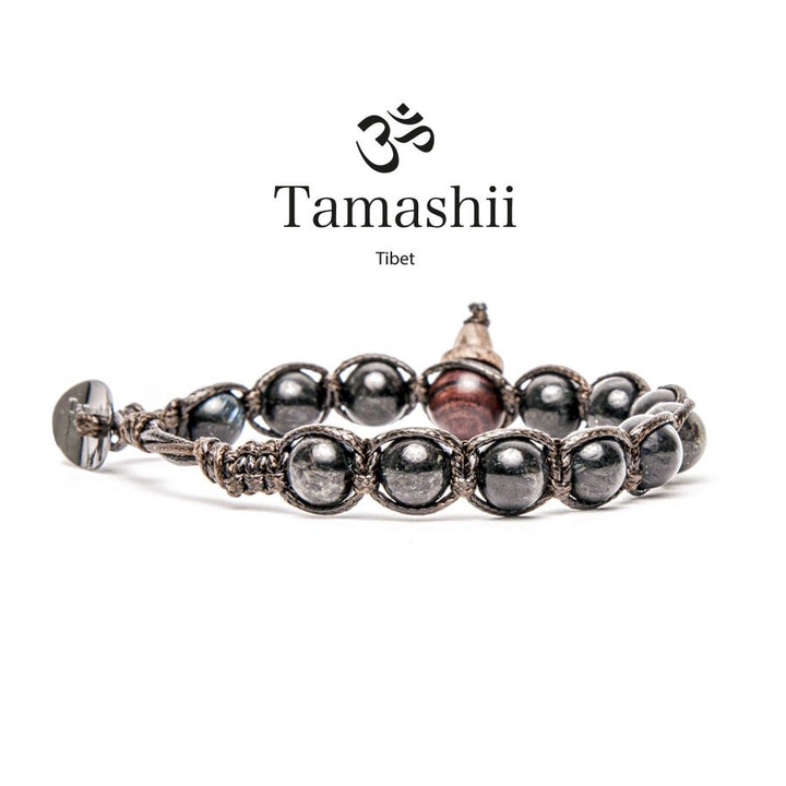 Bracciale Uomo Tamashii Pietra Astrophilite Biglie Nere Porta Fortuna BHS900-263