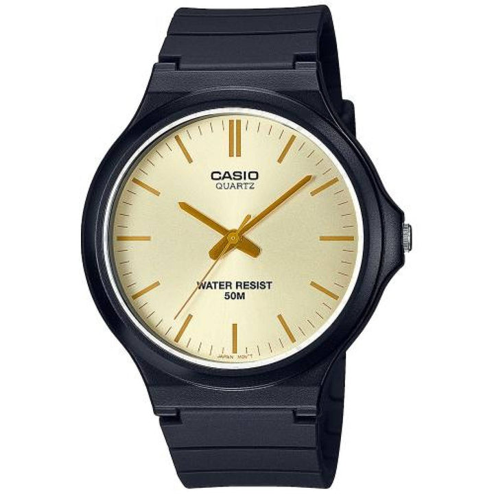 Orologio Uomo Plastica Casio MW-240-9E3VEF Analogico Quarzo Dorato Solo Tempo