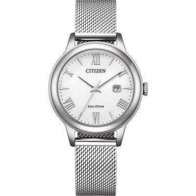 Orologio Donna Citizen Eco-Drive Bianco Solo Tempo Acciaio EW2621-75A