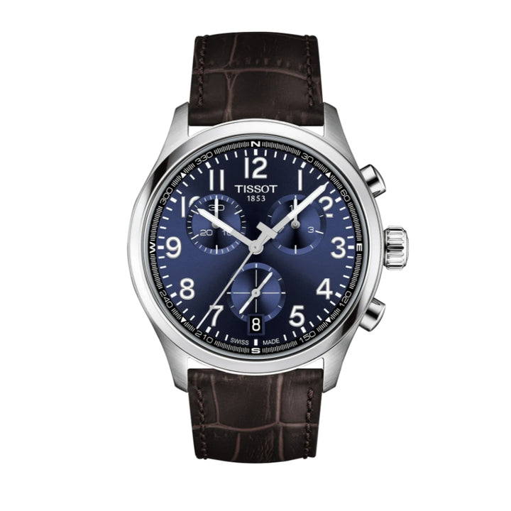 Orologio Uomo Tissot Chrono L 42 mm Pelle Quarzo Blu T1164171604200