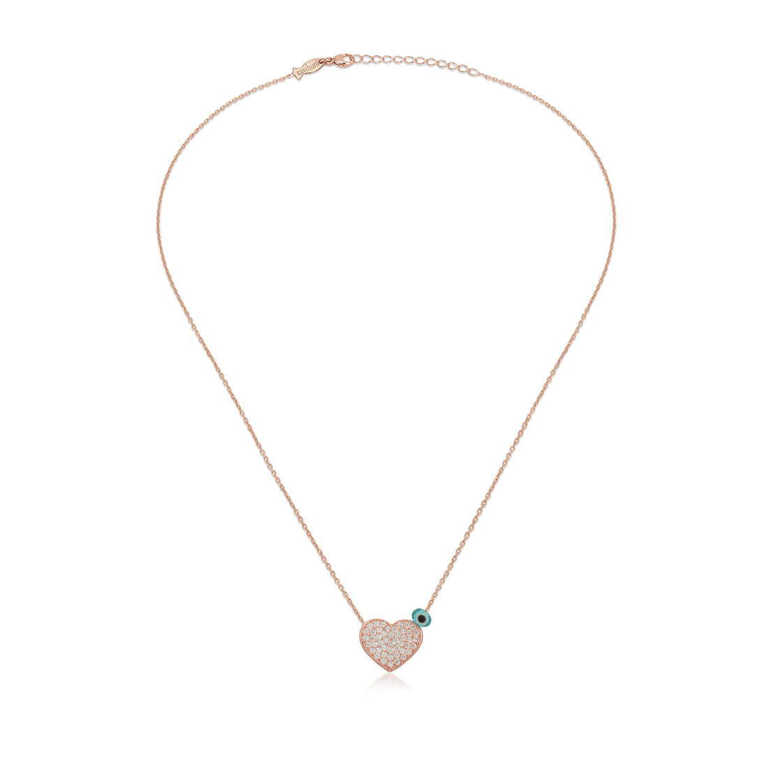 Collana Donna Kurshuni Argento 925 Cuore Zirconi Bianchi KR107-200SP