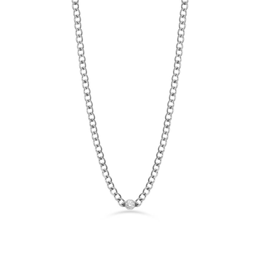 Collana Donna Liu Jo Acciaio Zircone Tondo Catena Groumette LJ2313