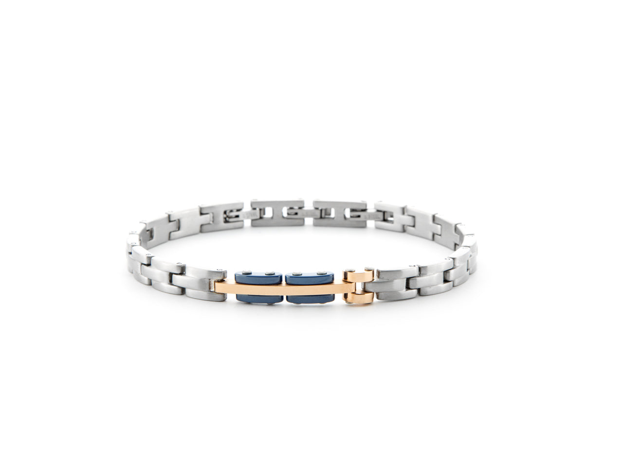 Bracciale Uomo 4US Cesare Paciotti PDV Rosè Ceramica Blu 4UBR6187