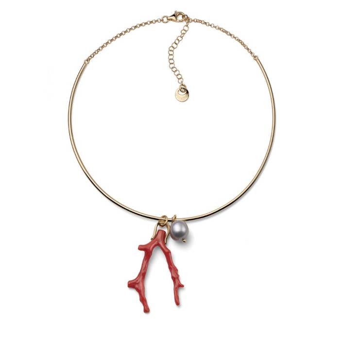 Collana Donna Unoaerre rigida Legami Charm Perla Corallo 586849
