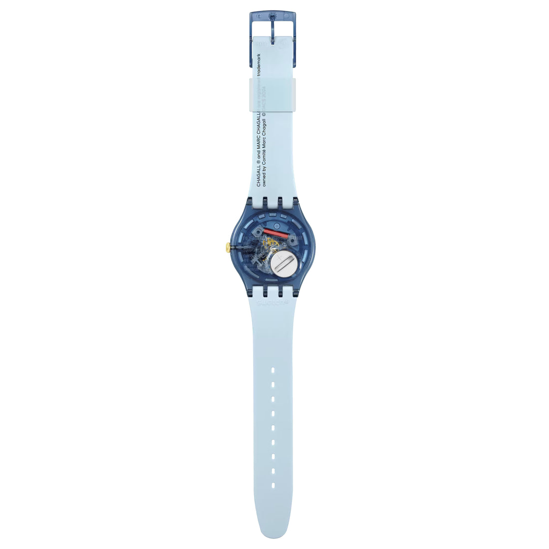 Orologio Unisex Swatch Chagall's Blue Circus Multicolore SUOZ365