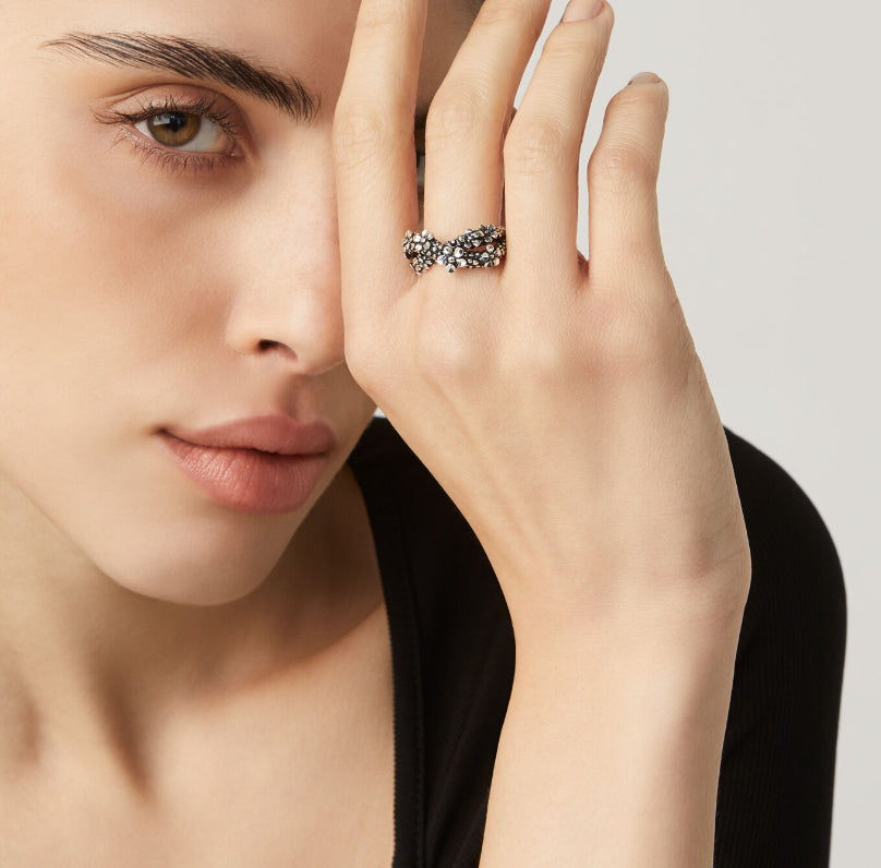 Anello Donna Giovanni Raspini Argento 925 Millefiori Realizzato A Mano 11696/16