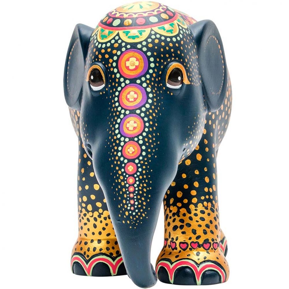Scultura Elephant Parade Onylux Happy Bindi 15 Cm Resina Dipinto A Mano 8858831262355