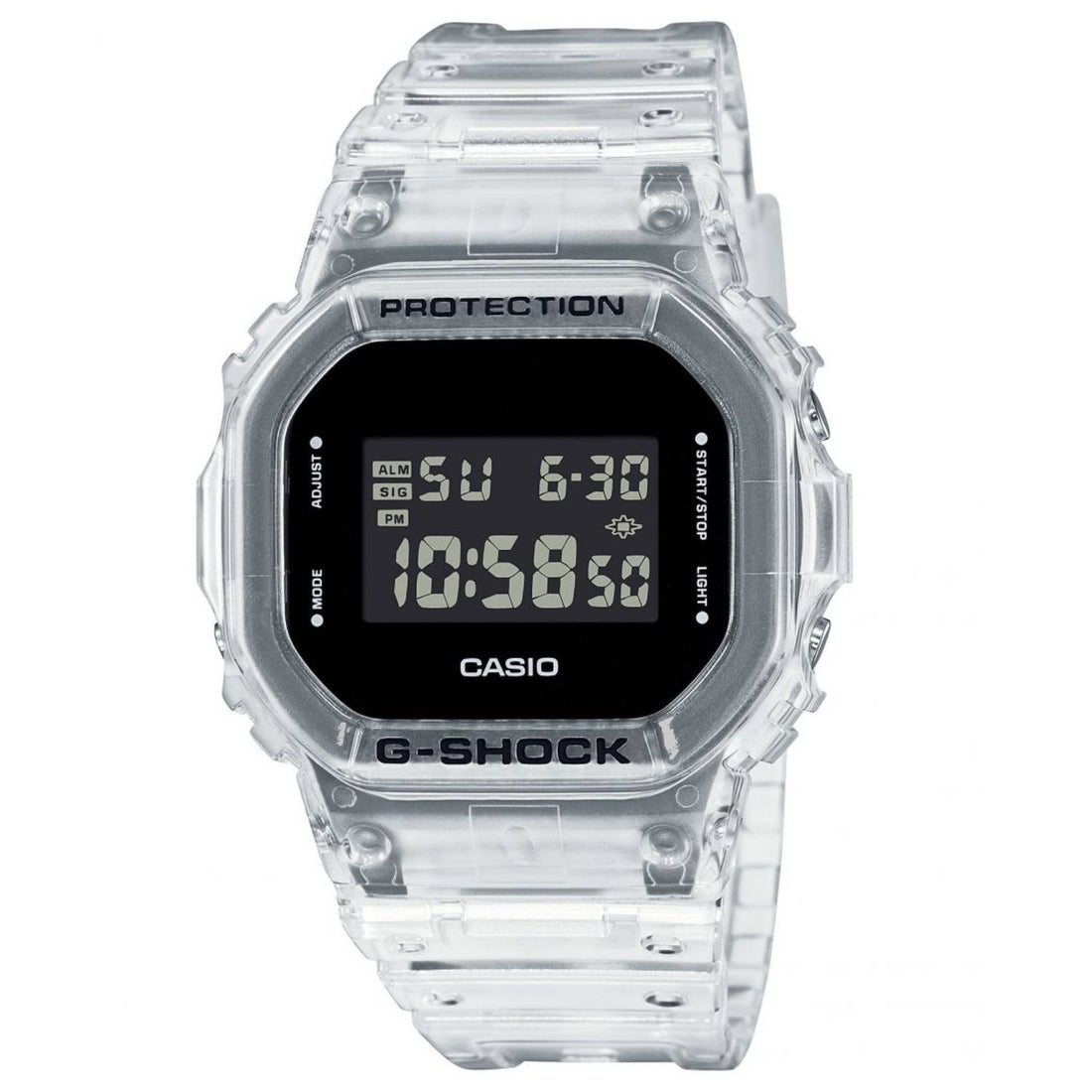 Orologio Uomo Casio G-SHOCK Skeleton Quarzo Digitale Nero Trasparente Sveglia