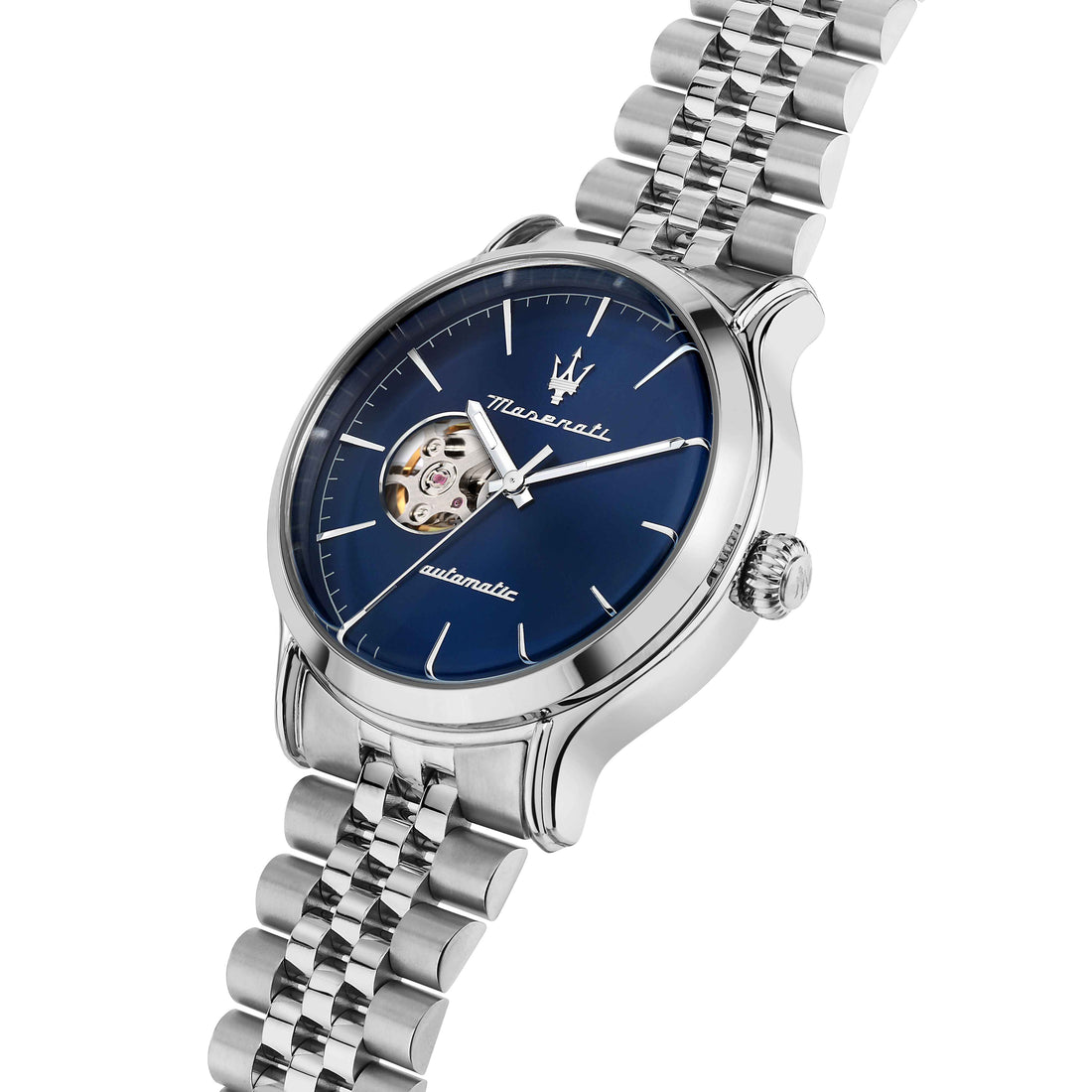 Orologio Uomo Maserati Acciaio Open Heart Blu Automatico Solo Tempo R8823118009