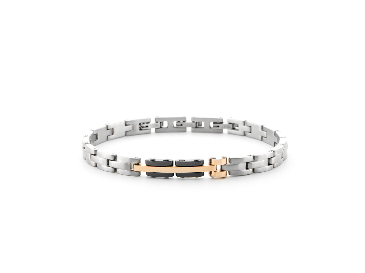 Bracciale Uomo 4US Cesare Paciotti PDV Rosè Ceramica Nera 4UBR6186