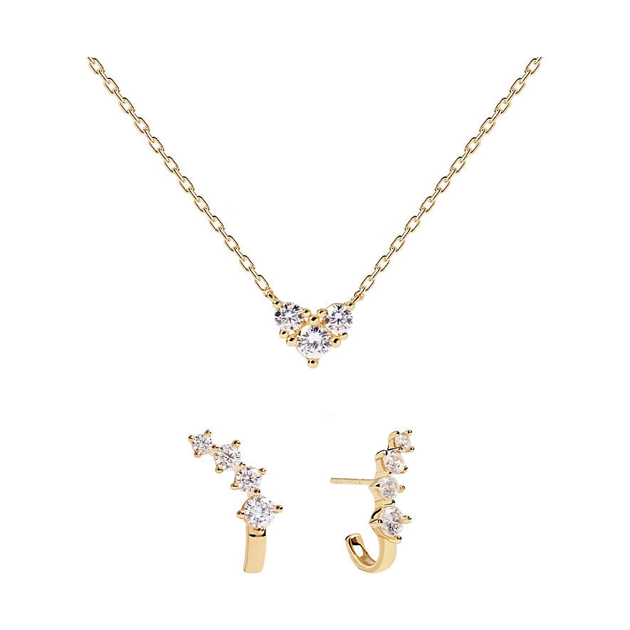 Collana più orecchini Donna P D Paola arg 925 dorato
