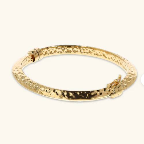 Bracciale Donna Etrusca Rigido Martellato In Lega Placcata Oro Giallo 18kt WSET00811.YG
