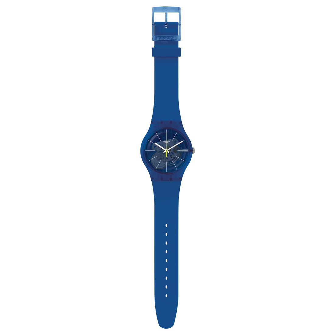 Orologio Uomo Swatch Quarzo Solo Tempo Blu Scheletrato Blue Sirup SUON142