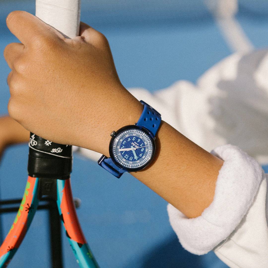 Orologio Bambino Swatch Flik Flak Gomma Blu FIZZ IN BLUE ZFCNP002