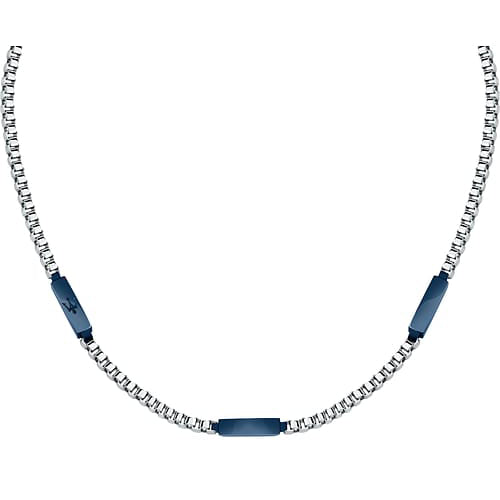 Collana Uomo Maserati Acciaio e acciaio in PVD Blu JM425AVD109