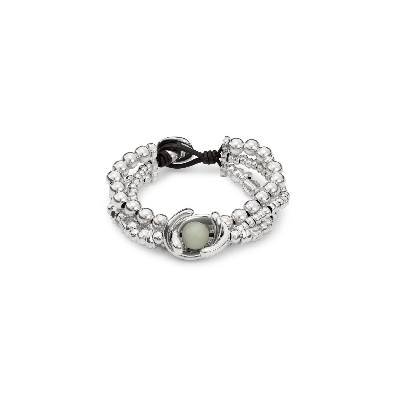 Bracciale Donna Uno De 50 Multifilo Cuoio Marrone PUL2182AZUMTL