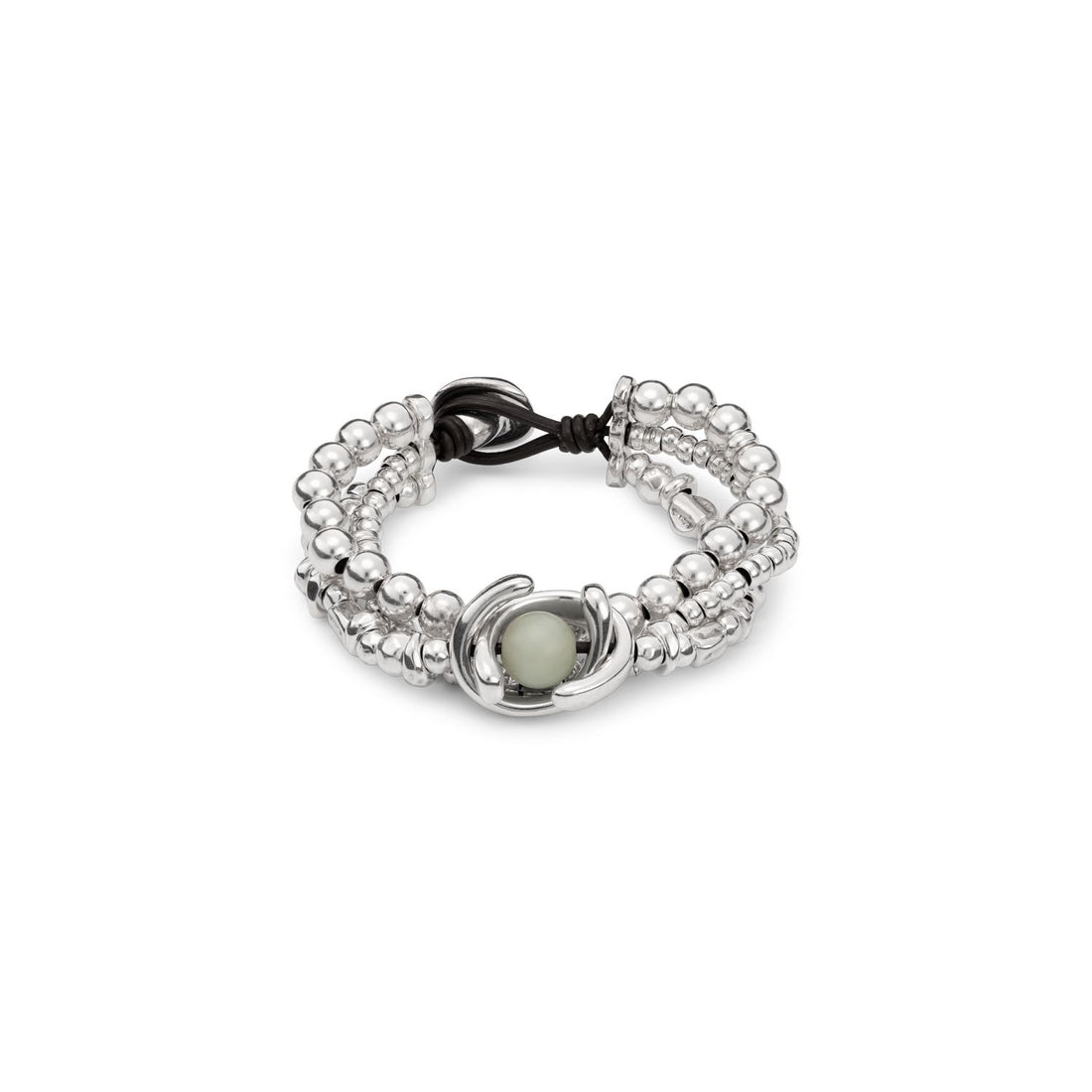 Bracciale Donna Uno De 50 Multifilo Cuoio Marrone PUL2182AZUMTL
