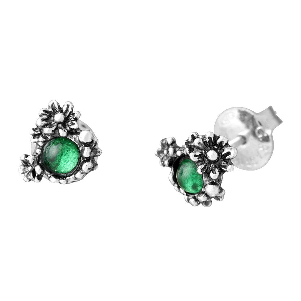 Orecchini Donna Giovanni Raspini Argento 925 Margherite Agata Verde 11821