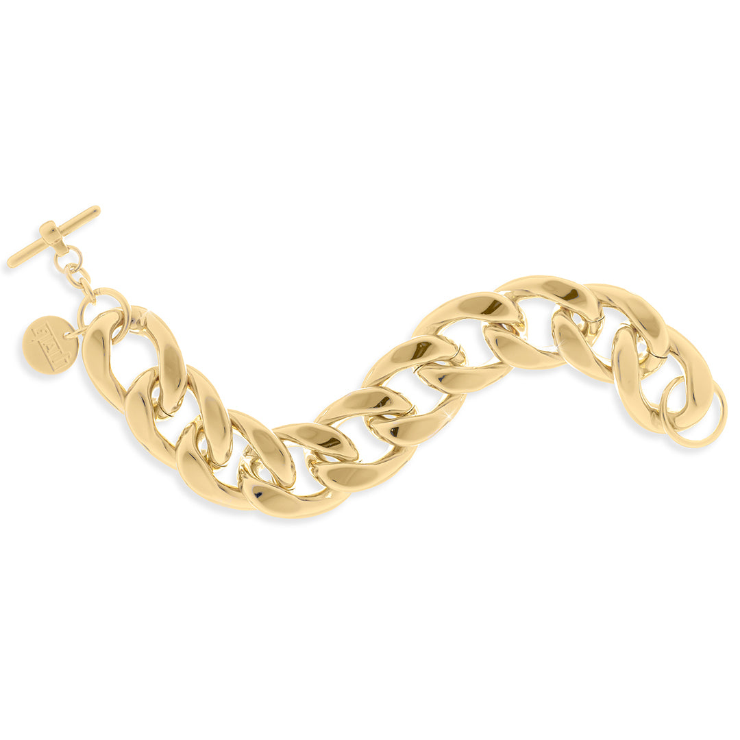 Bracciale Donna Unoaerre Bronzo Dorato Maglia Maxi Groumette 372344