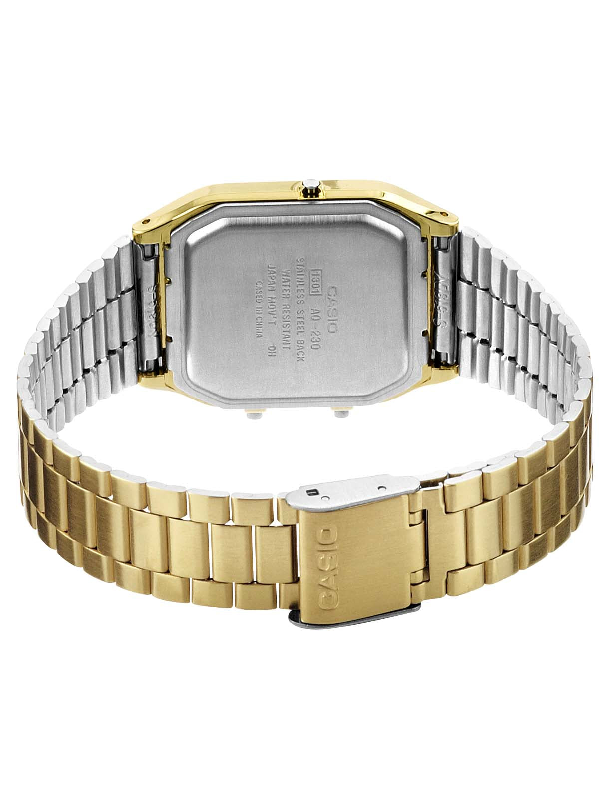 Orologio Unisex Casio Vintage Acciaio Dorato Quarzo Digitale Analogico AQ-230GA-9DMQYES