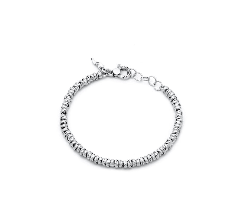 Bracciale Donna Giovanni Raspini Argento 925 Catena Nodini Biglie Intrecciate 11594L
