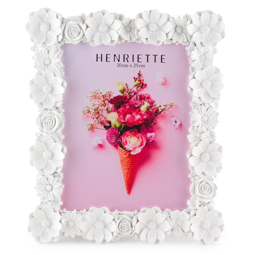 Cornice Henriette Fiori Ostuni Bianco 20x25 cm D18983