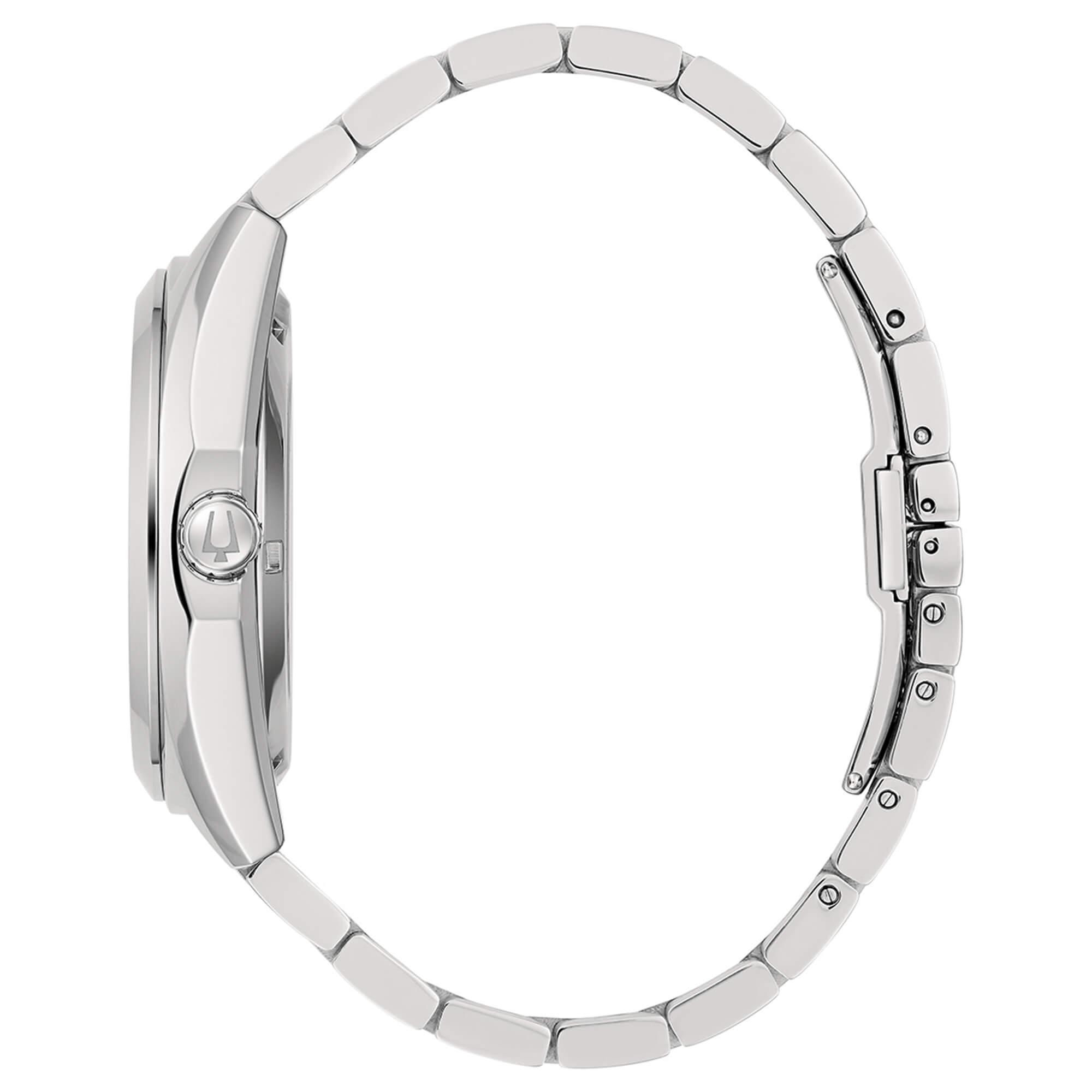 Orologio Uomo Bulova Automatico Surveyor Acciaio Bianco Open Heart 96A274