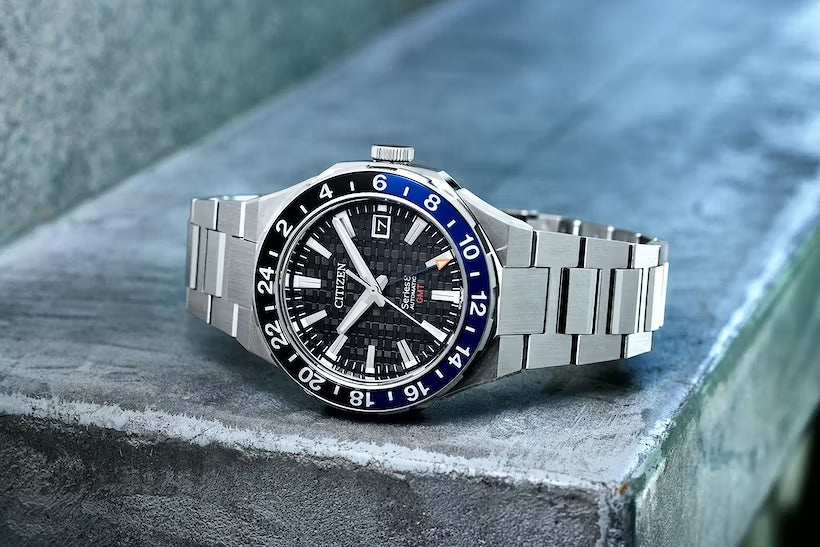 Orologio Uomo Citizen Serie 8 GMT Automatico Blu Nero Batman Acciaio NB6031-56E