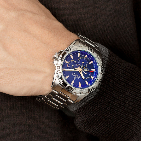 Orologio Uomo Festina Acciaio Quarzo Multifunzione Blu Rosè 10 ATM F20623/2