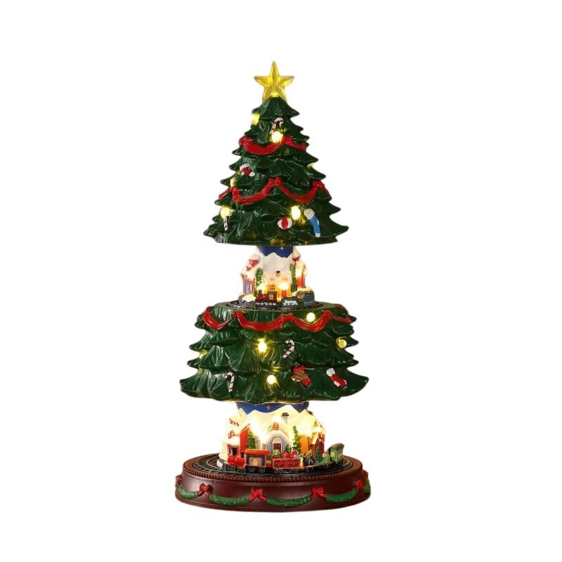 Scultura Il Mondo Dei Carillion Albero Di Natale Due Livelli 13x13x15,5cm 65009