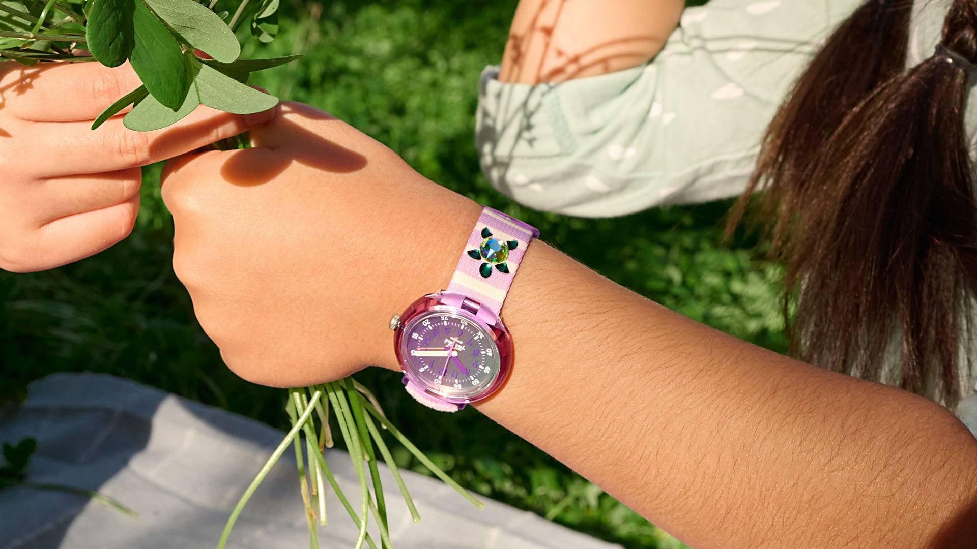 Orologio Bambina Swatch Flik Flak Shining Turtle Rosa Viola ZFPNP148