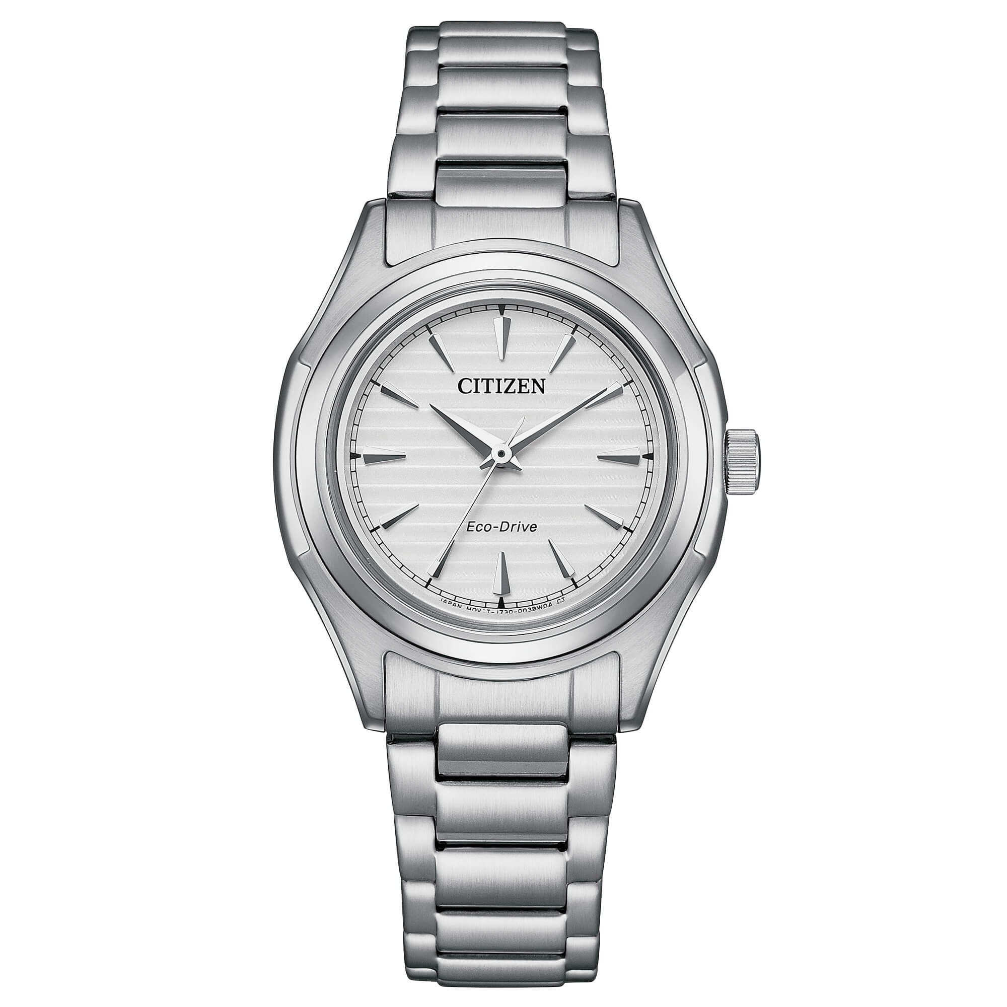 Orologio Donna Citizen Eco Drive Acciaio Solo Tempo Data Bianco FE2110-81A
