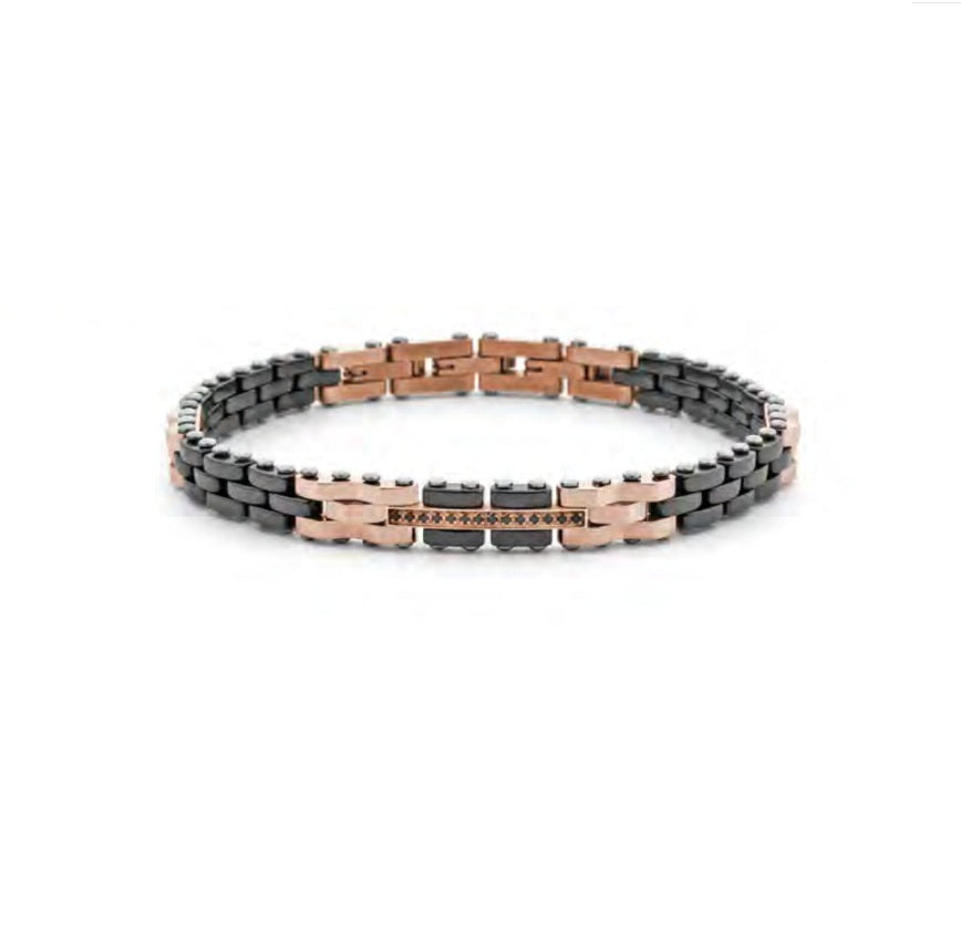 Bracciale 4US Cesare Paciotti Uomo Acciaio Bicolore Rosè 4UBR7959