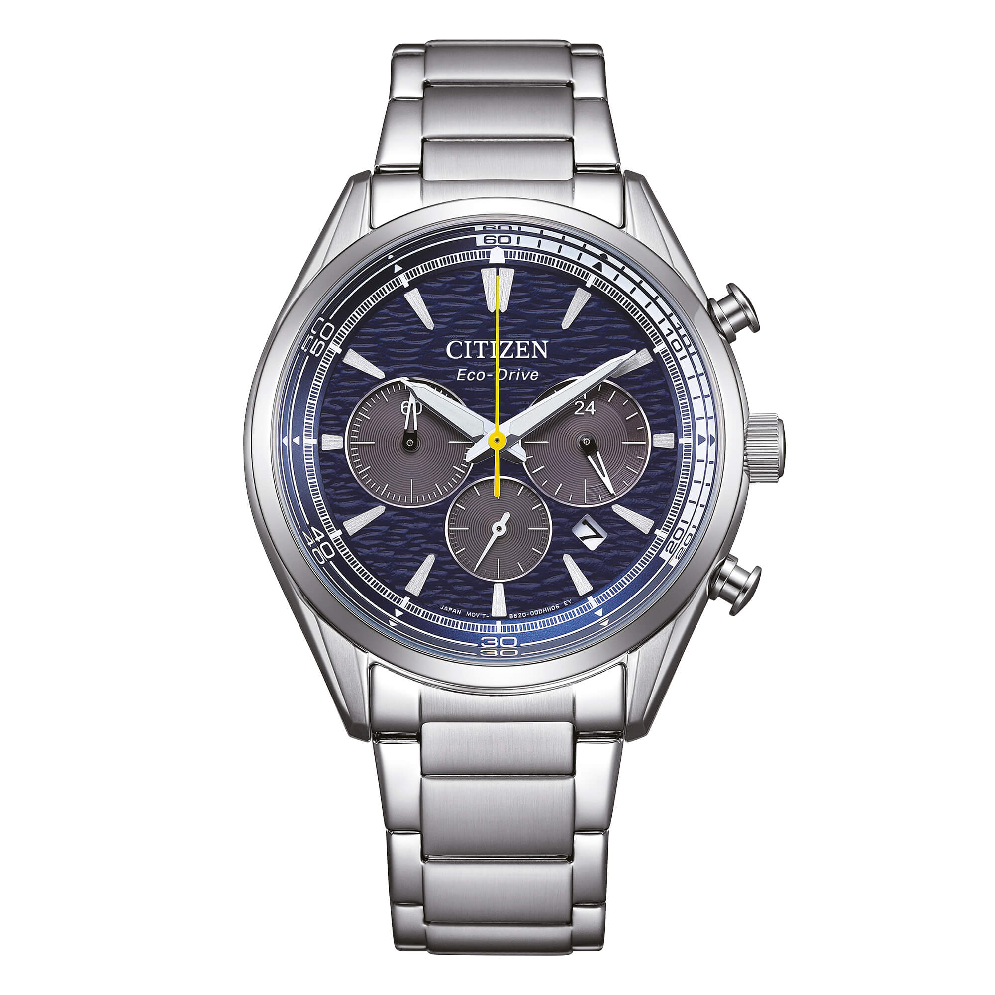 Orologio Uomo Citizen Blu Eco-Drive Cronografo Acciaio Data CA4700-50L