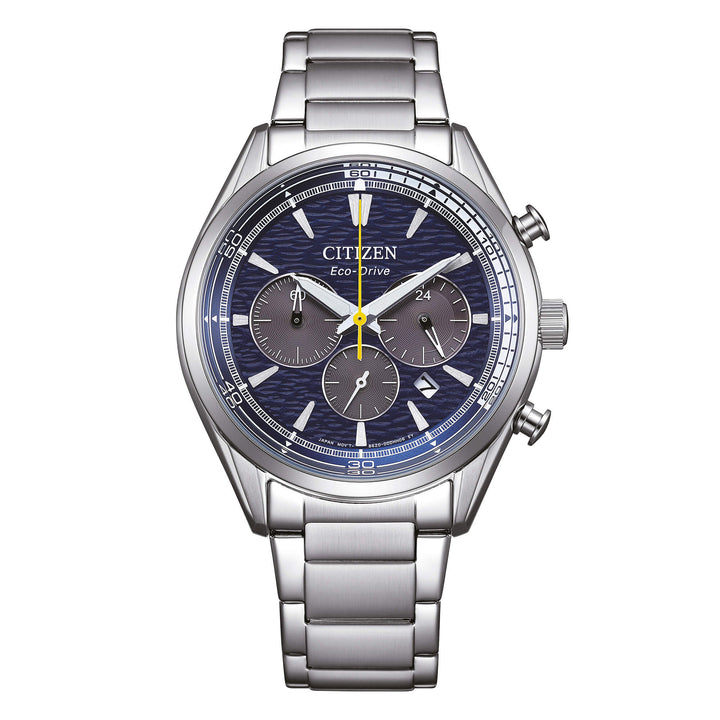 Orologio Uomo Citizen Blu Eco-Drive Cronografo Acciaio Data CA4700-50L