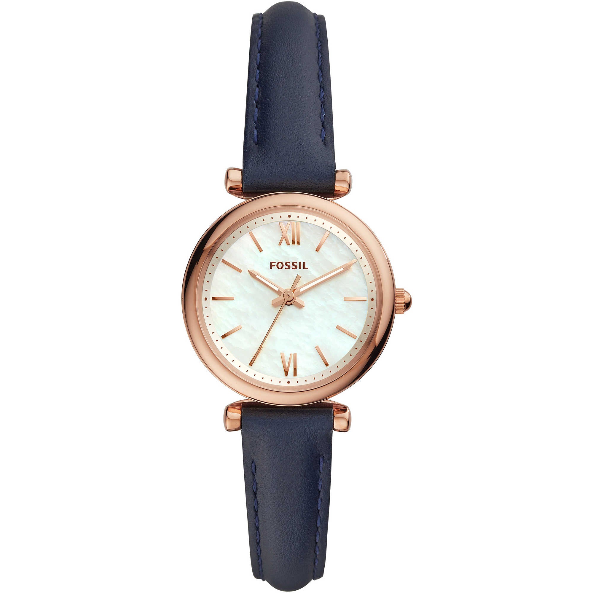 Orologio Donna Fossil Quarzo Solo Tempo Madre Perla Pelle Carlie ES4502