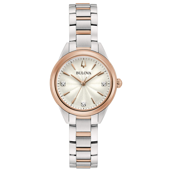 Orologio Donna Bulova Quarzo Bicolore Sutton Lady Diamanti 98P200