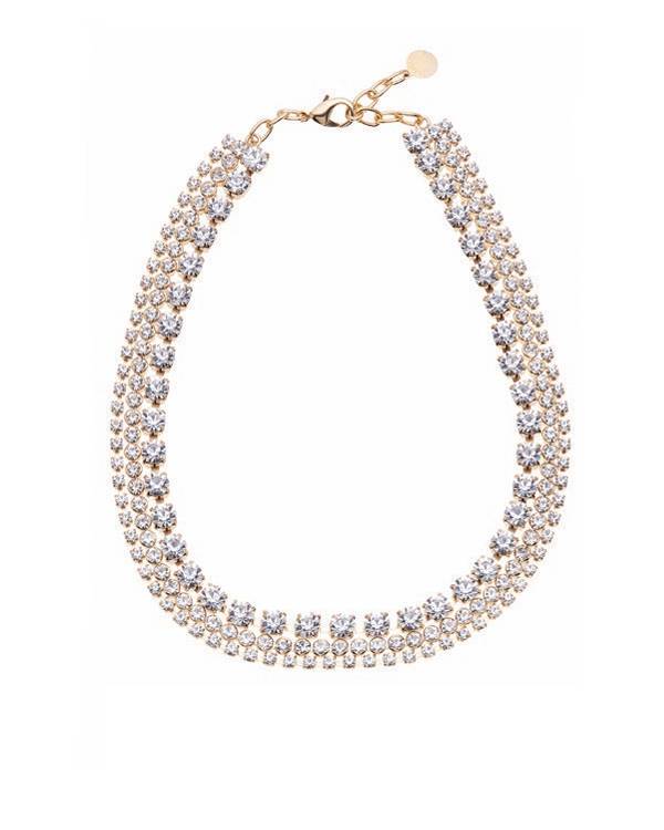 Collana Donna Ottaviani Cristalli Bianchi Placcata Oro 501315C