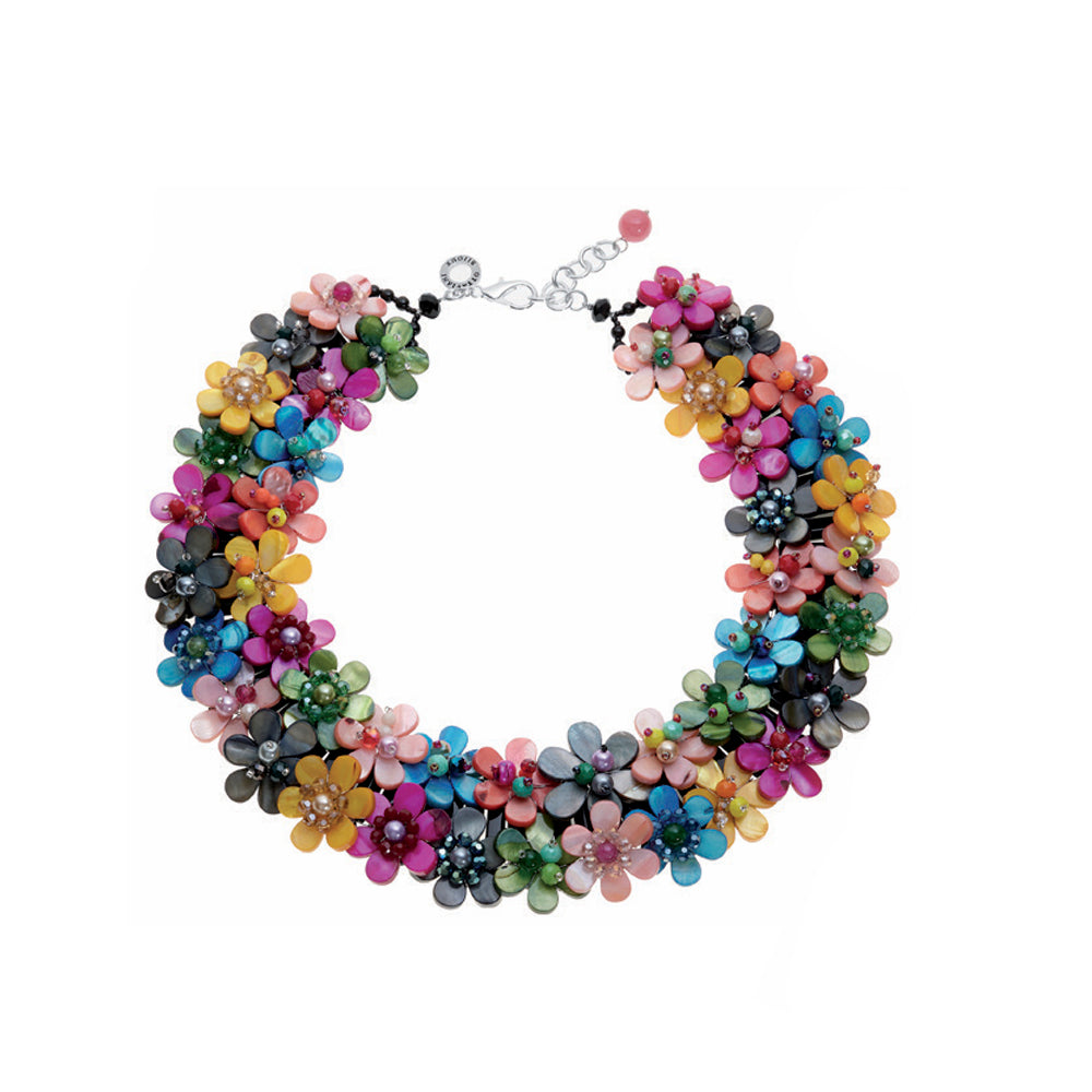 Collana Donna Ottaviani Girocollo Fiori Madreperla Multicolor 501147C