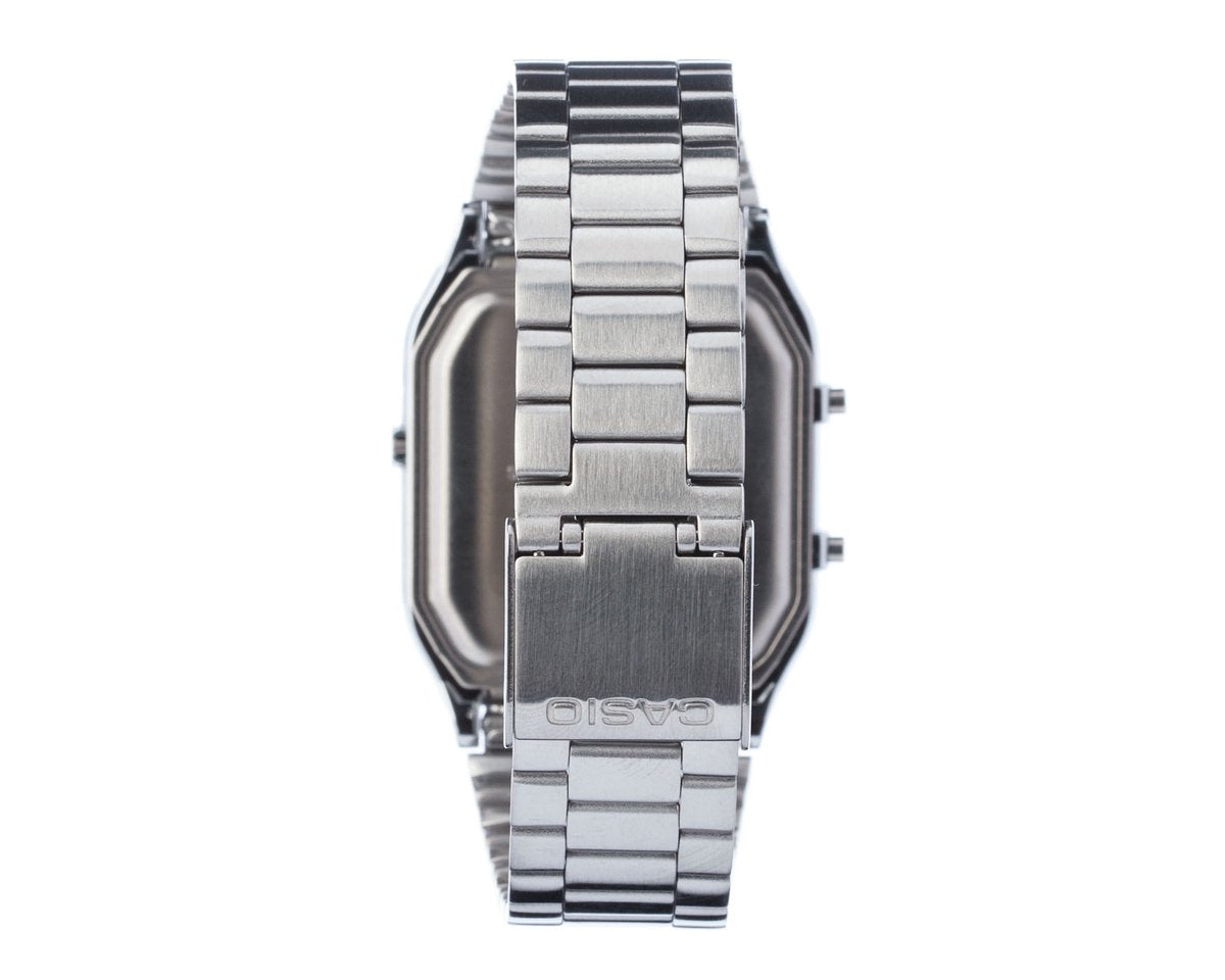 Orologio Unisex Casio Vintage Acciaio Quarzo Analogico Digitale Bianco AQ-230A-7DMQYES