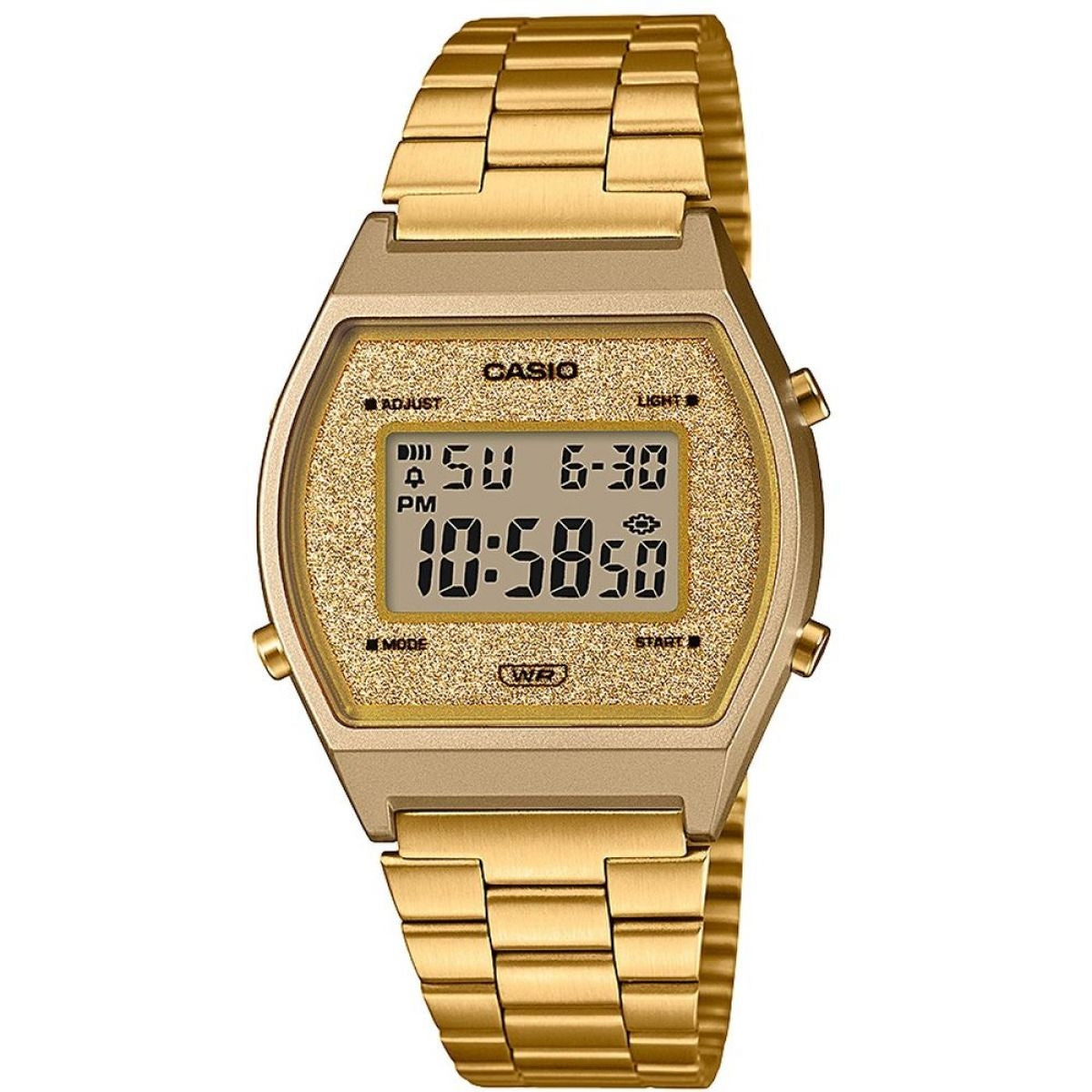 Orologio Donna Acciaio Dorato Casio Vintage Quarz B640WDG-7DF Cronografo Glitter