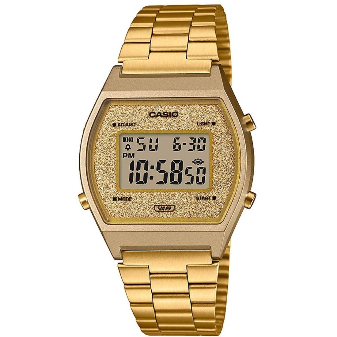 Orologio Donna Acciaio Dorato Casio Vintage Quarz B640WDG-7DF Cronografo Glitter