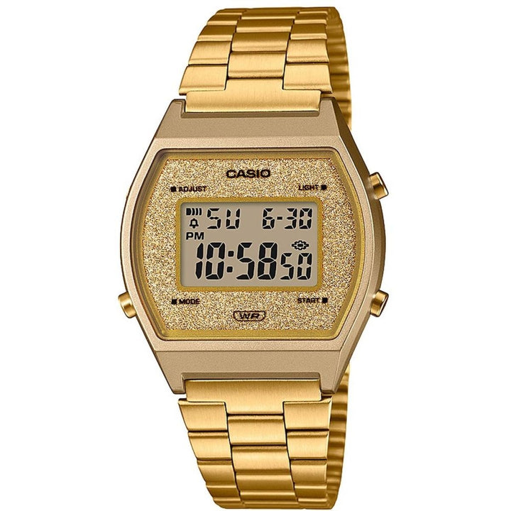 Orologio Donna Acciaio Dorato Casio Vintage Quarz B640WDG-7DF Cronografo Glitter