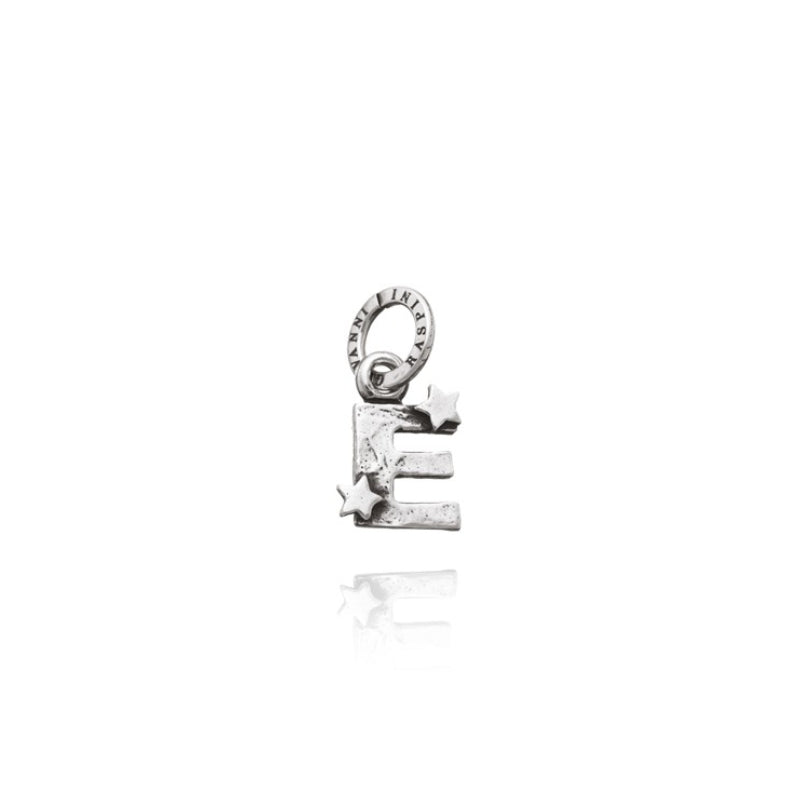 Charm Donna Giovanni Raspini Argento 925 Iniziale E Due Stelle Fatto A Mano 06651
